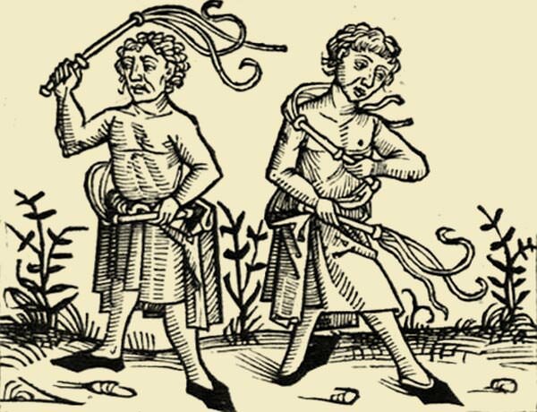 People believed the Black Death was punishment from God. Flagellants believed they could avoid this by whipping themselves in public rituals, depicted here in a fifteenth century woodcut.